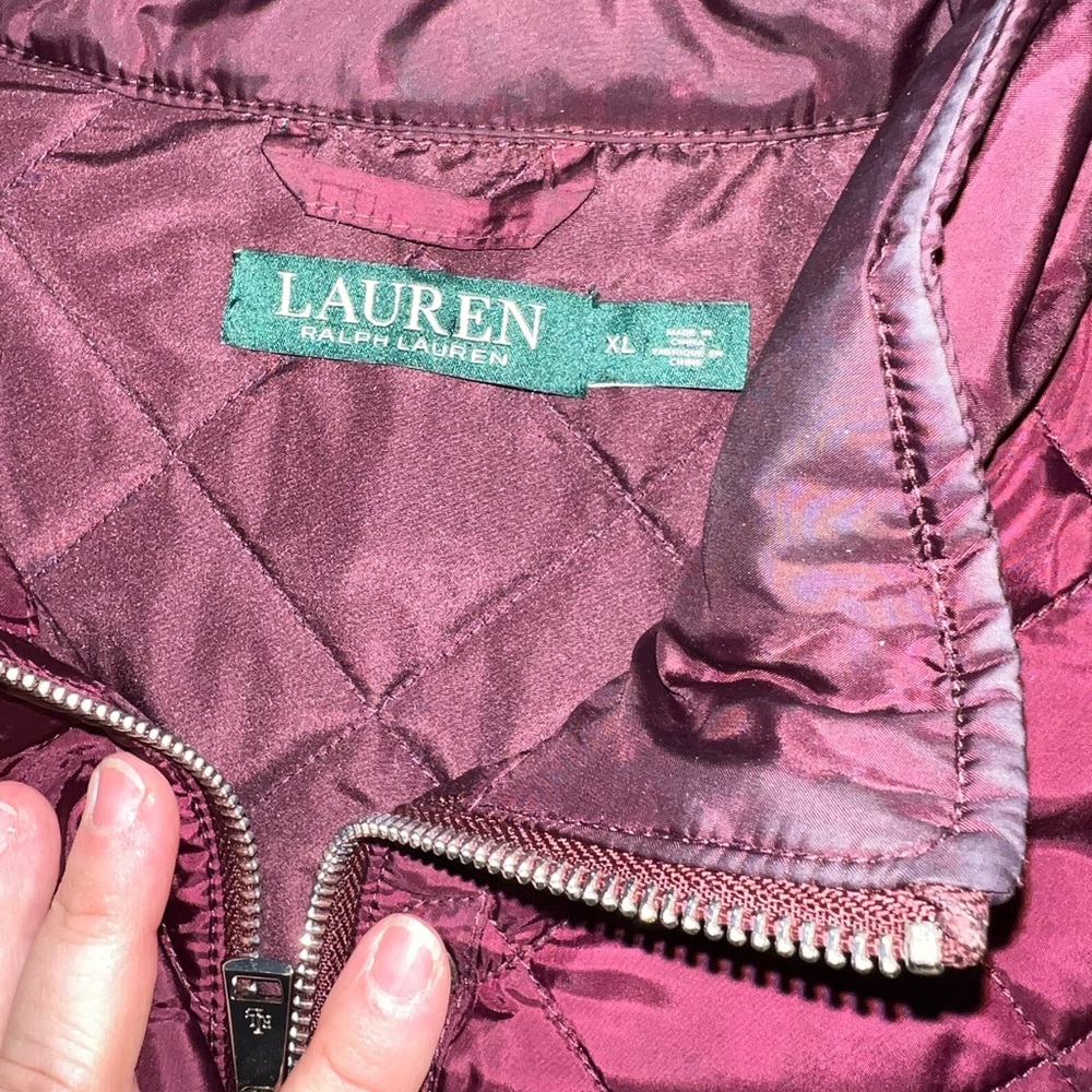Lauren Ralph Lauren quilted zip up vest purple size XL - Picture 2 of 3